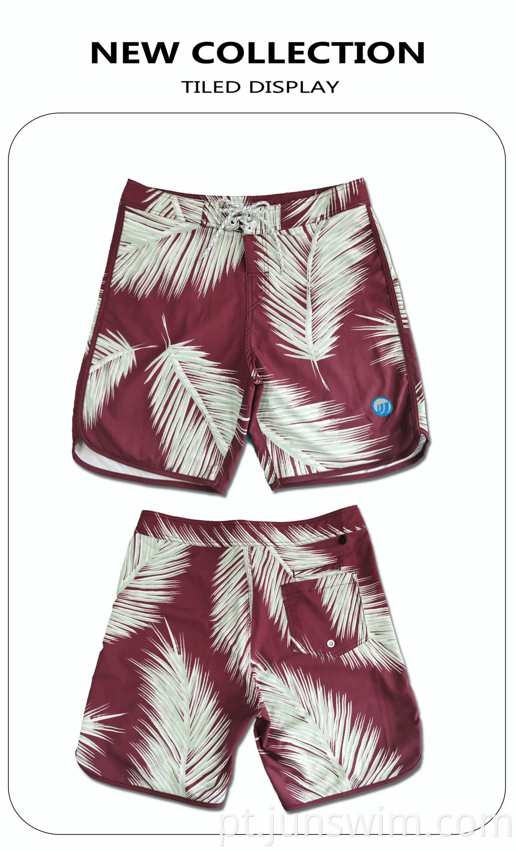 Leave Print Swimming Short